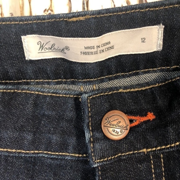 Woolrich 93% Cotton Dark Wash Five Pocket Straight Leg Jeans Size 12 - Picture 6 of 10